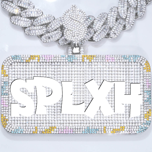CUSTOM LETTER NECKLACE 3D COLORFUL SQUARE