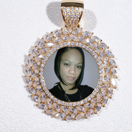 Large 3D Wheat Ear Custom Picture Pendant