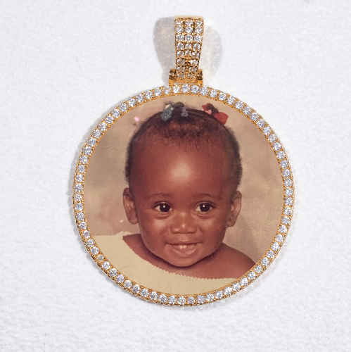MEDIUM 3D CIRCLE CUSTOM PICTURE PENDANT