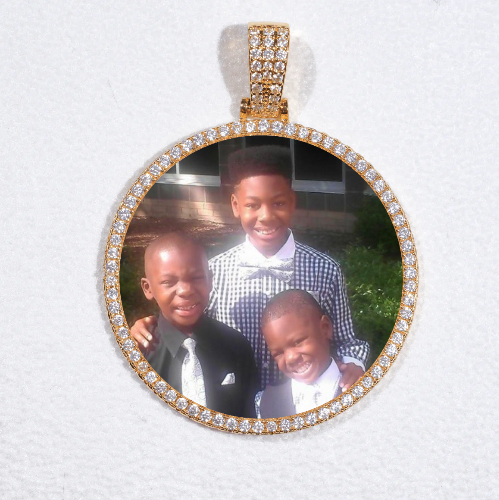 MEDIUM 3D CIRCLE CUSTOM PICTURE PENDANT