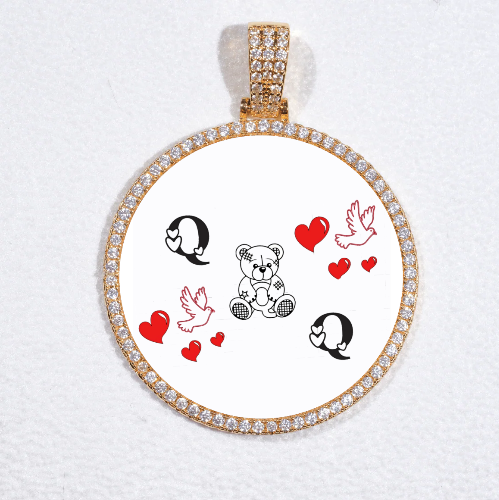 MEDIUM 3D CIRCLE CUSTOM PICTURE PENDANT