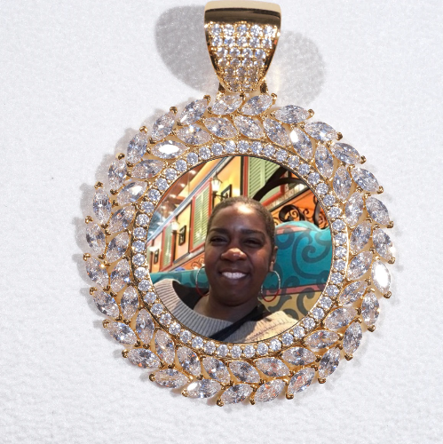 Large 3D Wheat Ear Custom Picture Pendant