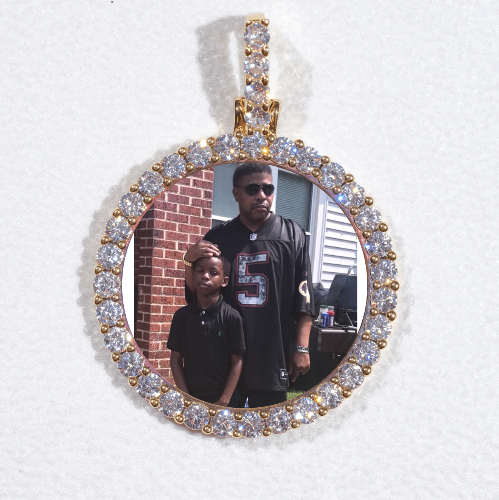 3D CIRCLE CUSTOM PICTURE PENDANT SMALL SIZE