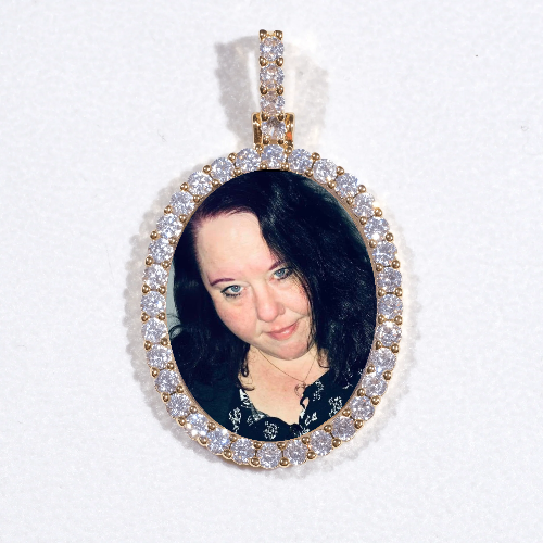 3D Oval Custom Picture Pendant