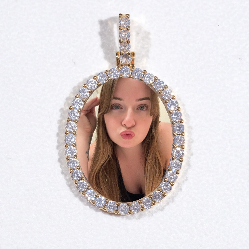 3D Oval Custom Picture Pendant