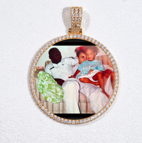 MEDIUM 3D CIRCLE CUSTOM PICTURE PENDANT