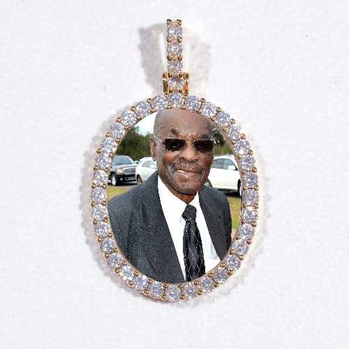 3D Oval Custom Picture Pendant