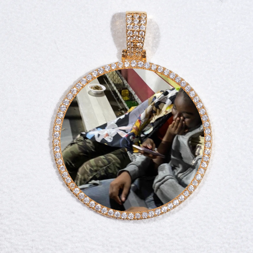 MEDIUM 3D CIRCLE CUSTOM PICTURE PENDANT