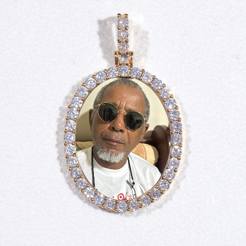 3D Oval Custom Picture Pendant
