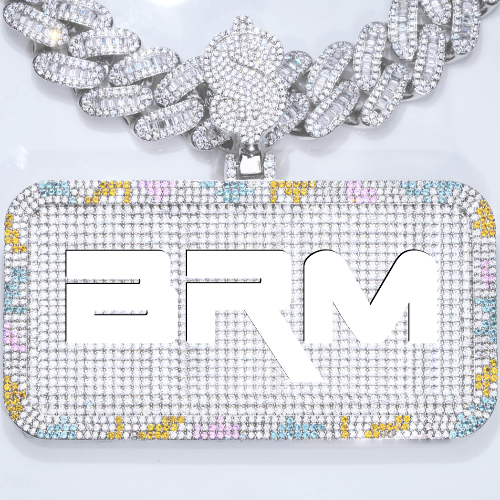 CUSTOM LETTER NECKLACE 3D COLORFUL SQUARE