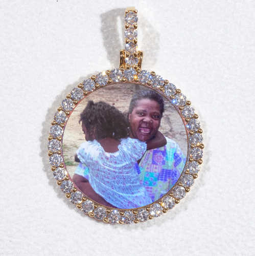 3D CIRCLE CUSTOM PICTURE PENDANT SMALL SIZE