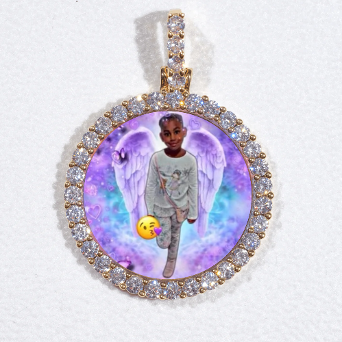 3D CIRCLE CUSTOM PICTURE PENDANT SMALL SIZE