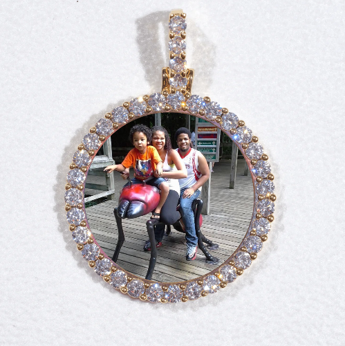 3D CIRCLE CUSTOM PICTURE PENDANT SMALL SIZE