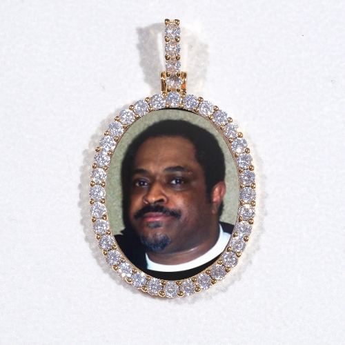 3D Oval Custom Picture Pendant