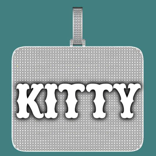 CUSTOM LETTER NECKLACE 3D BIG SQUARE