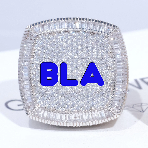 CUSTOM LETTER 3D ICED RING