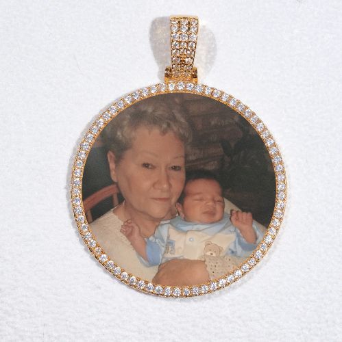 MEDIUM 3D CIRCLE CUSTOM PICTURE PENDANT