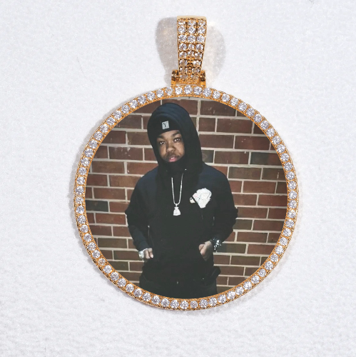 MEDIUM 3D CIRCLE CUSTOM PICTURE PENDANT