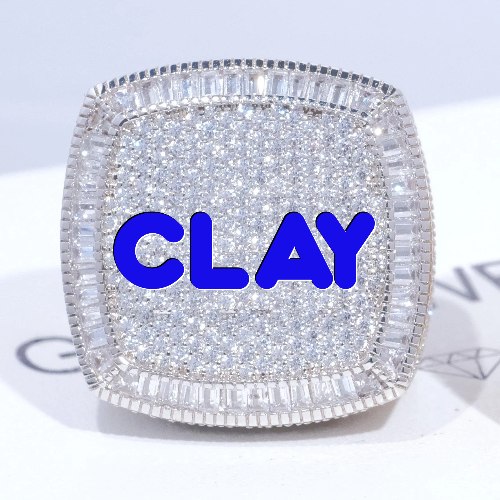 CUSTOM LETTER 3D ICED RING