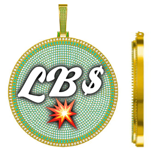 CUSTOM LETTER NECKLACE 3D BIG DISC