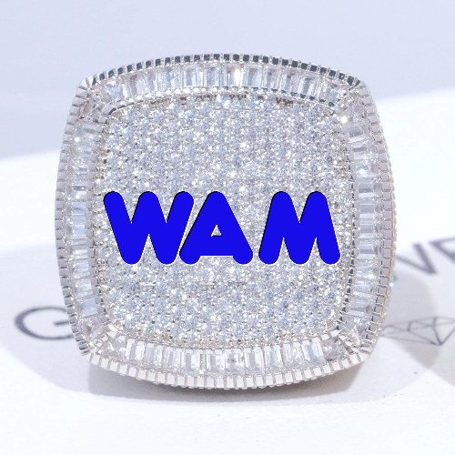 CUSTOM LETTER 3D ICED RING