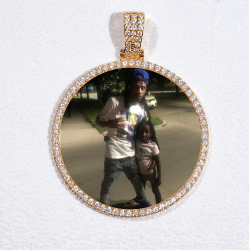 MEDIUM 3D CIRCLE CUSTOM PICTURE PENDANT