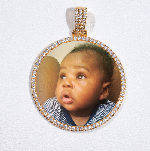 MEDIUM 3D CIRCLE CUSTOM PICTURE PENDANT
