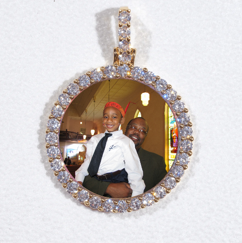 3D CIRCLE CUSTOM PICTURE PENDANT SMALL SIZE