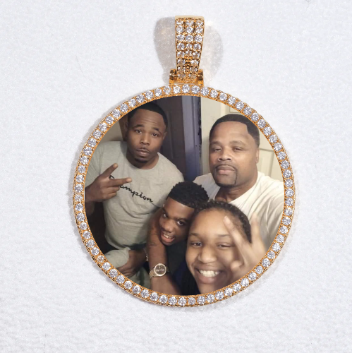 MEDIUM 3D CIRCLE CUSTOM PICTURE PENDANT