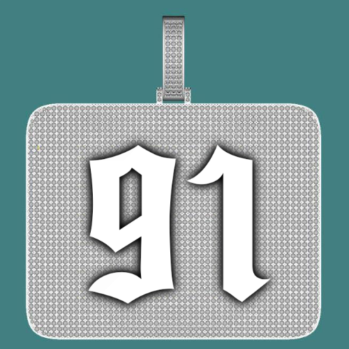 CUSTOM LETTER NECKLACE 3D BIG SQUARE