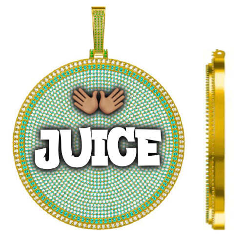CUSTOM LETTER NECKLACE 3D BIG DISC