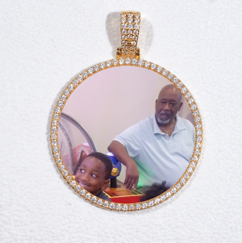 MEDIUM 3D CIRCLE CUSTOM PICTURE PENDANT