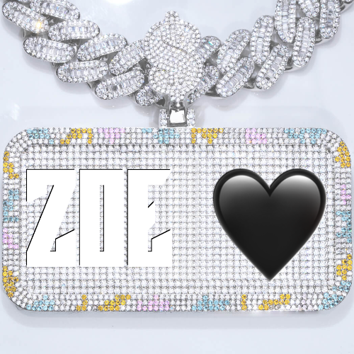 CUSTOM LETTER NECKLACE 3D COLORFUL SQUARE