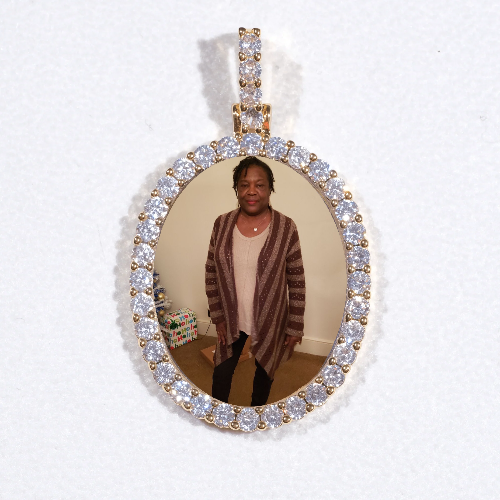 3D Oval Custom Picture Pendant