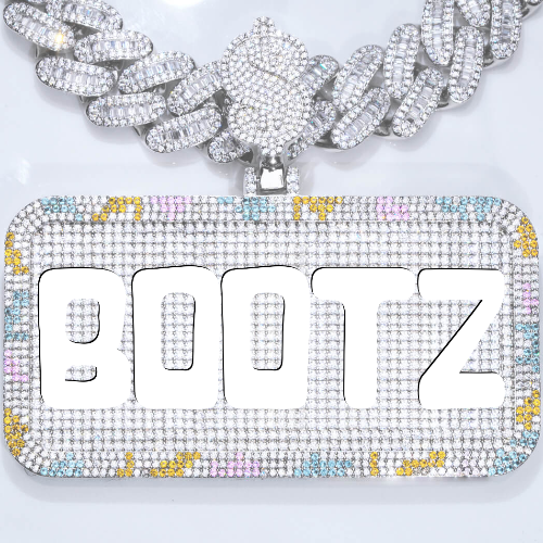 CUSTOM LETTER NECKLACE 3D COLORFUL SQUARE