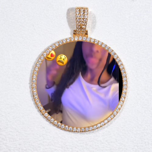 MEDIUM 3D CIRCLE CUSTOM PICTURE PENDANT