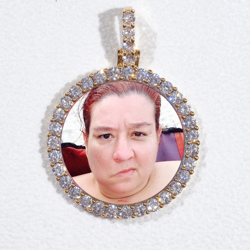 3D CIRCLE CUSTOM PICTURE PENDANT SMALL SIZE