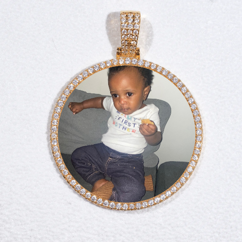 MEDIUM 3D CIRCLE CUSTOM PICTURE PENDANT