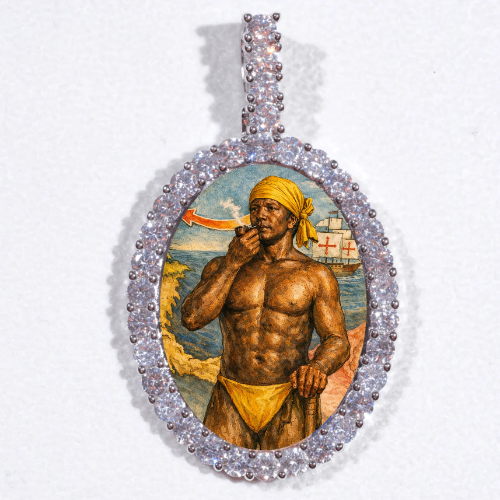 Large 3D Oval Custom Picture Pendant