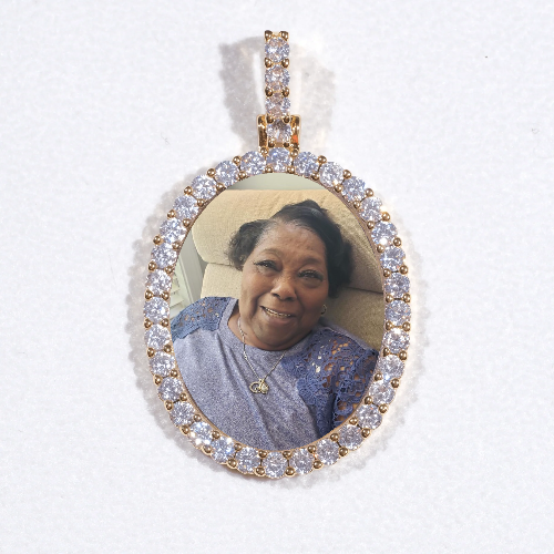 3D Oval Custom Picture Pendant