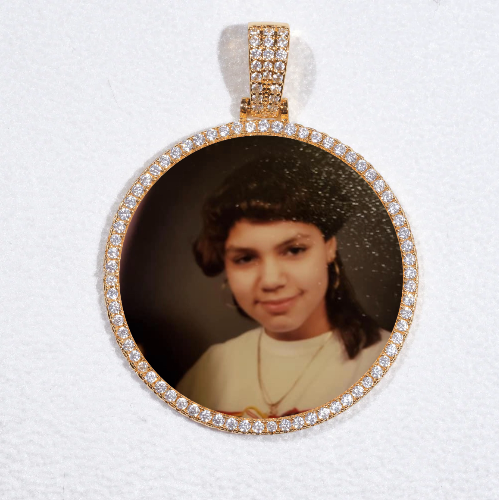 MEDIUM 3D CIRCLE CUSTOM PICTURE PENDANT