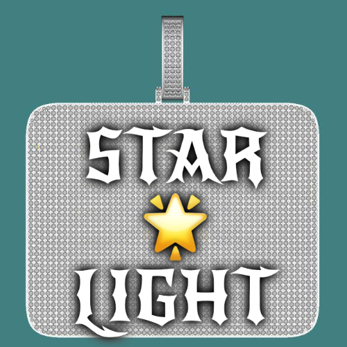 CUSTOM LETTER NECKLACE 3D BIG SQUARE