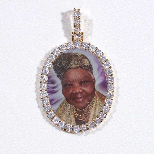 3D Oval Custom Picture Pendant