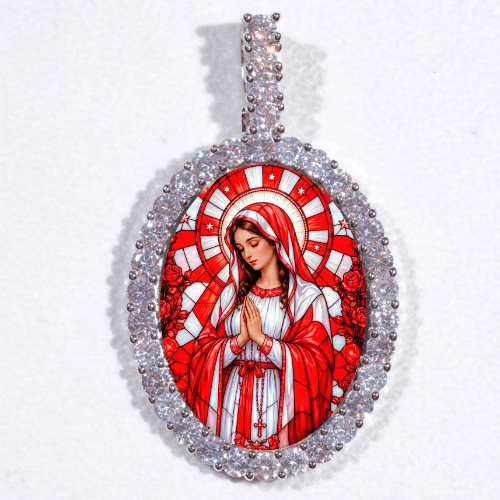 Large 3D Oval Custom Picture Pendant