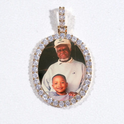 3D Oval Custom Picture Pendant