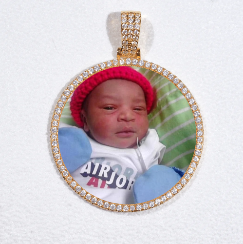 MEDIUM 3D CIRCLE CUSTOM PICTURE PENDANT