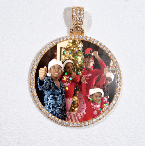 MEDIUM 3D CIRCLE CUSTOM PICTURE PENDANT