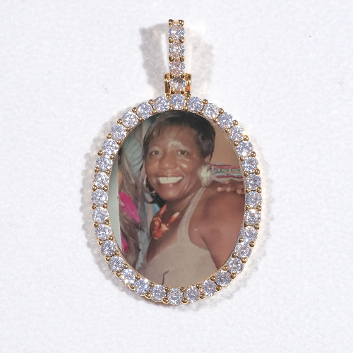 3D Oval Custom Picture Pendant