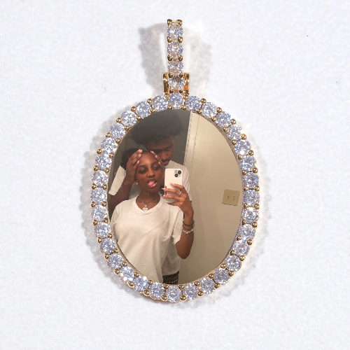 3D Oval Custom Picture Pendant
