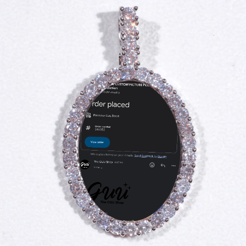 Large 3D Oval Custom Picture Pendant